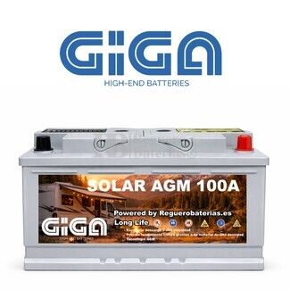 Bater�a Solar Camper Servicio y Arranque  AGM 100 Amperios 12V | GIGA GN100-AGM S